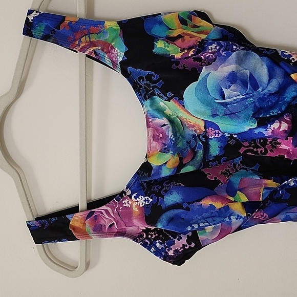 Longitude Coastal Rose Trip Front Ruched Sash Swim one-piece Size 8 - Picture 4 of 14